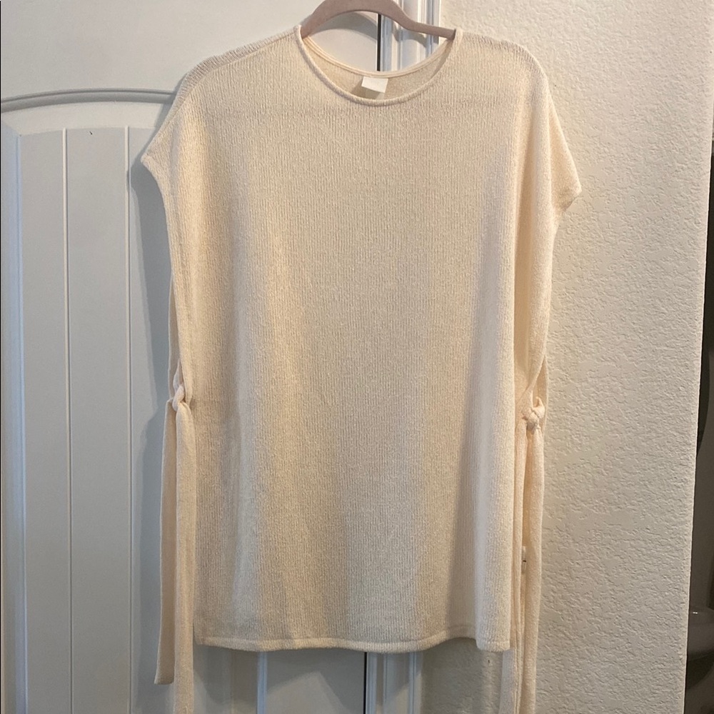 H & M Cream Knit Sleeveless Top, Sz M
